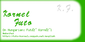 kornel futo business card